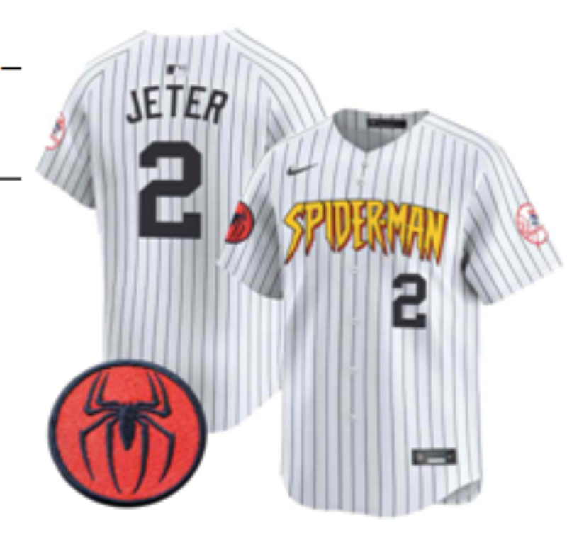 Men 2026 New York Yankees #2 Jeter white Nike MLB Jersey 100601